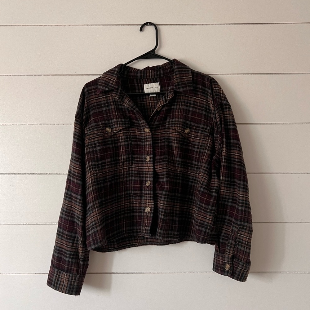 CROPPED AMERICAN EAGLE FLANNEL